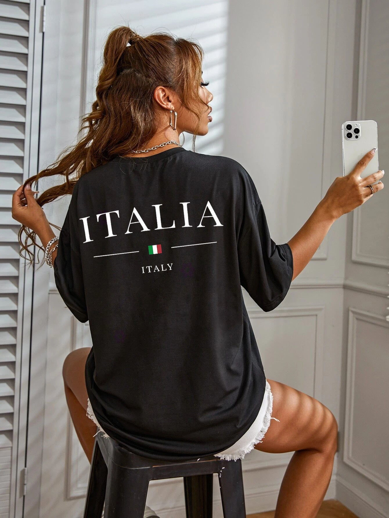 T-Shirt Straight Fit con Grafica "Street Hipster"