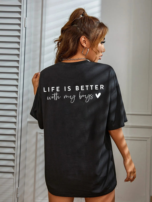 T-Shirt Straight Fit con Grafica "Street Hipster"