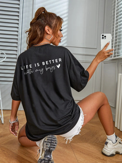 T-Shirt Straight Fit con Grafica "Street Hipster"