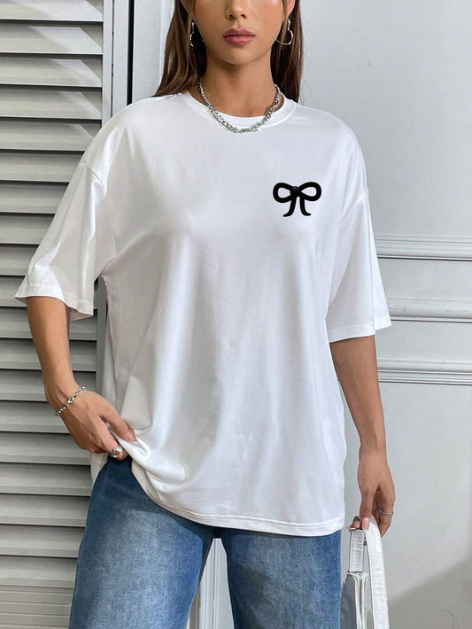 T-Shirt Grafica in Cotone Tecnico e Fitting Disteso