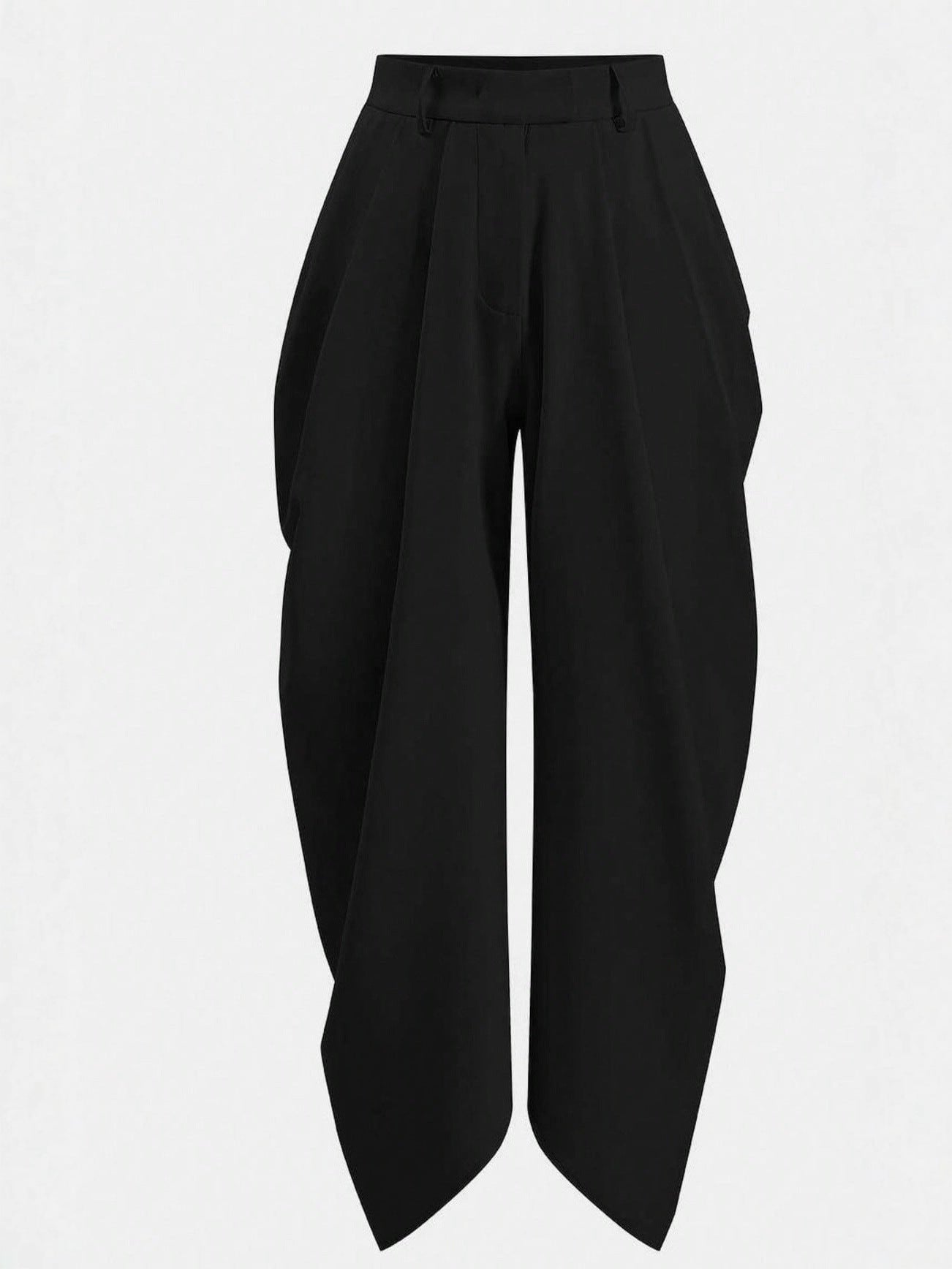 Pantaloni a Vita Alta con Dettaglio Arricciato