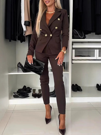 Blazer Slim Fit  con Collo a Metà Apertura