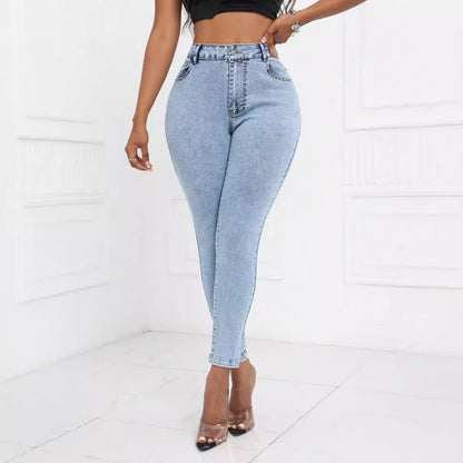 Jeans Slim Feet con Trattamento Non-Iron e Silhouette Street Hipster