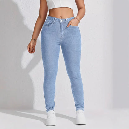 Jeans High-Waisted con Tecnologia Butt-Lifting e Taglio Dritto