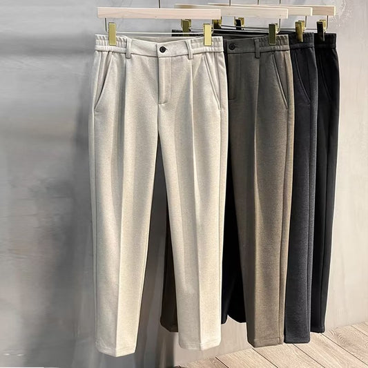 Pantaloni Slim-Fit con Vita Elasticizzata e Struttura No-Iron