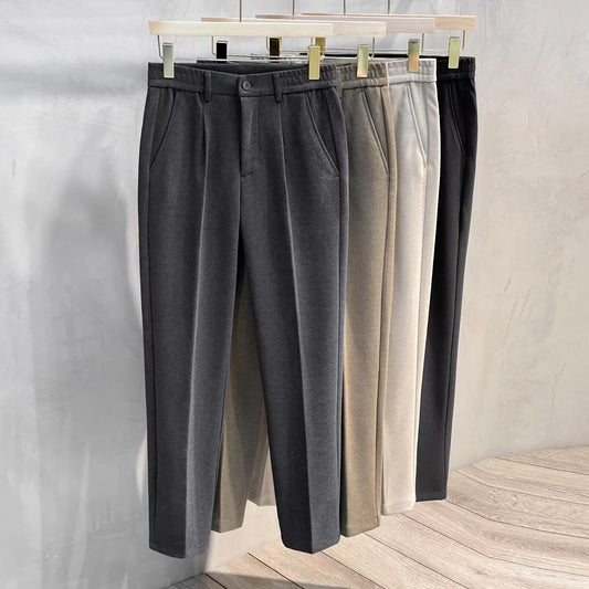 Pantaloni Slim-Fit con Vita Elasticizzata e Struttura No-Iron