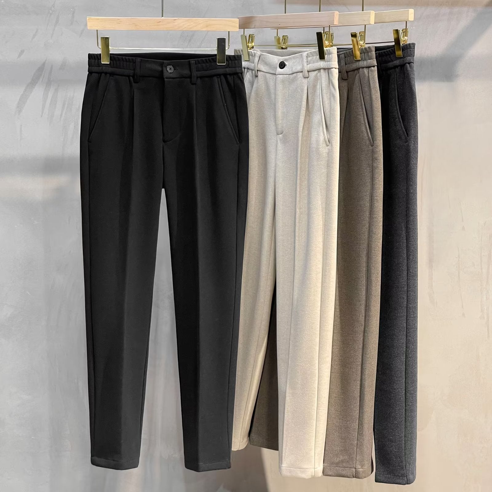 Pantaloni Slim-Fit con Vita Elasticizzata e Struttura No-Iron