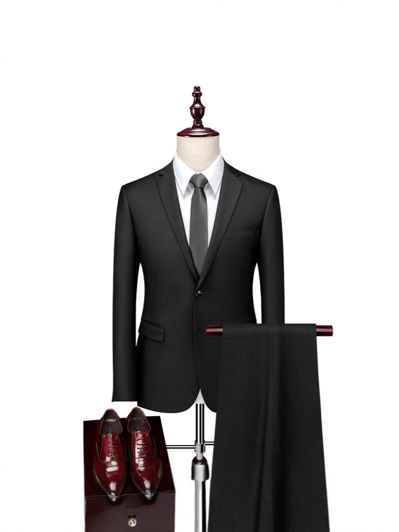 Completo Due Pezzi Slim Fit con Notch Lapel e Struttura Anti-Piega