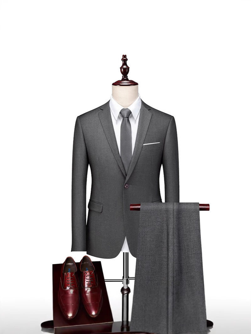 Completo Due Pezzi Slim Fit con Notch Lapel e Struttura Anti-Piega