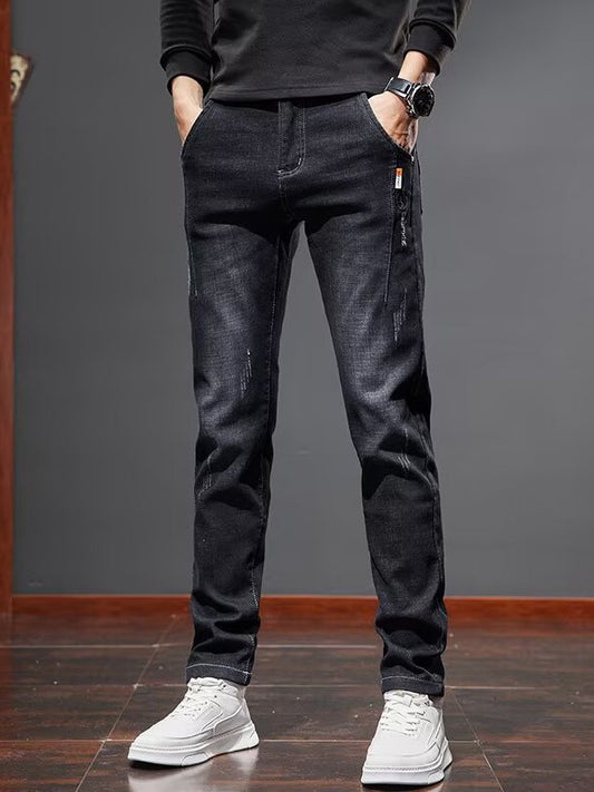 Jeans Slim Fit con Finitura Micro-Bounce e Dettagli Printed