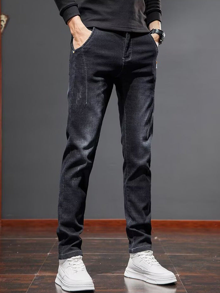 Jeans Slim Fit con Finitura Micro-Bounce e Dettagli Printed