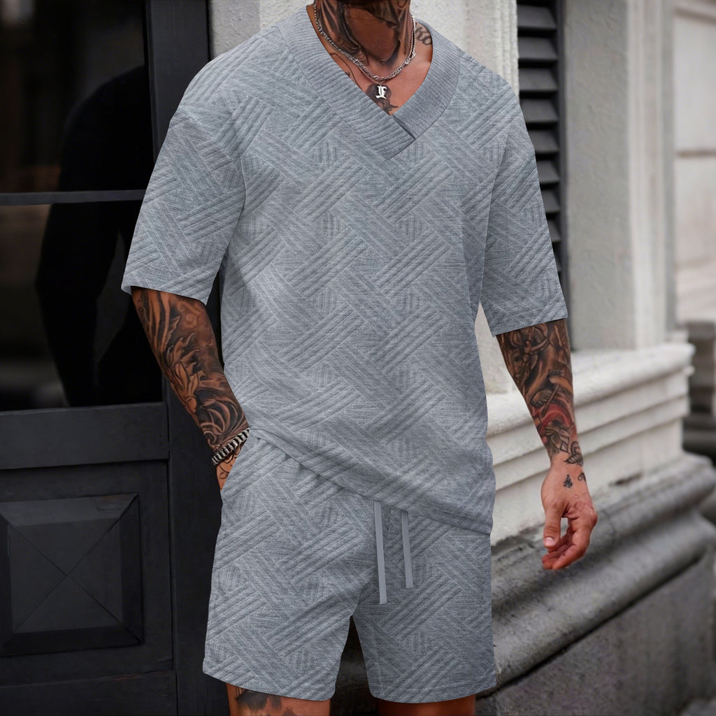 Completo V-Neck e Shorts