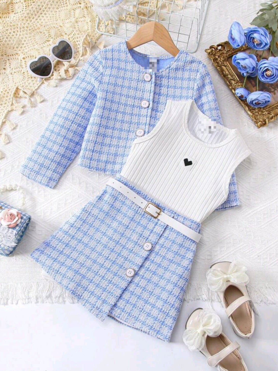Completo Due Pezzi in Cotton-Blend con Giacca Monopetto e Silhouette Skirt-Suit