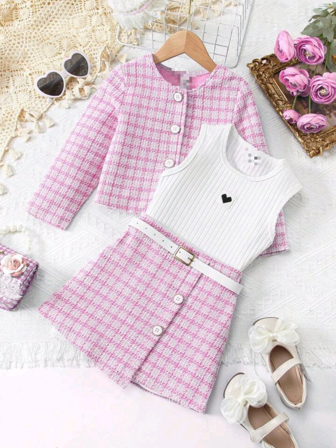 Completo Due Pezzi in Cotton-Blend con Giacca Monopetto e Silhouette Skirt-Suit