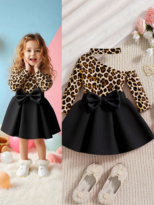 Completo Due Pezzi in Cotton-Blend con Pattern Leopard e Silhouette Skirt-Suit