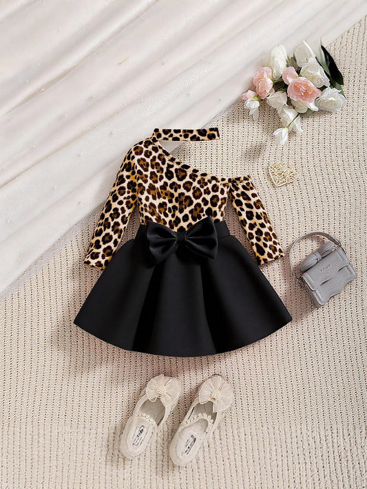 Completo Due Pezzi in Cotton-Blend con Pattern Leopard e Silhouette Skirt-Suit