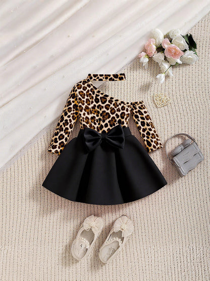 Completo Due Pezzi in Cotton-Blend con Pattern Leopard e Silhouette Skirt-Suit