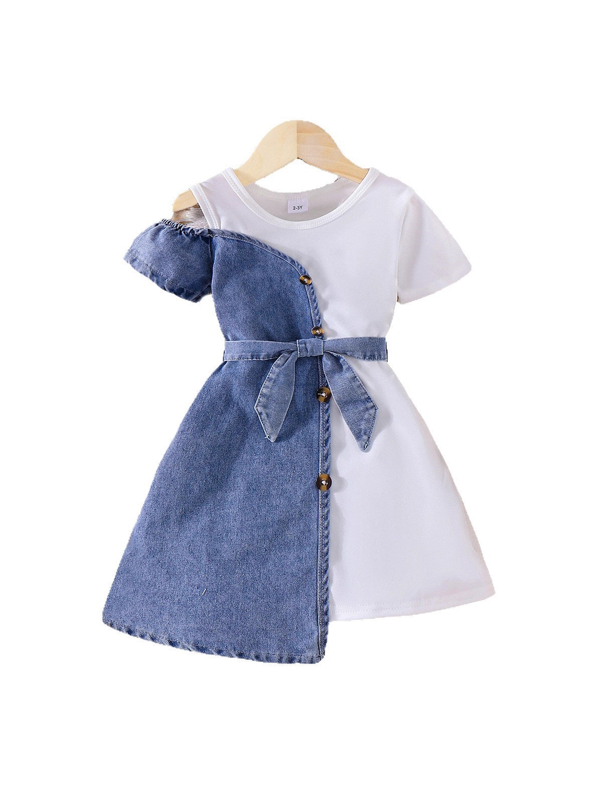 Abito Dress in Soft-Denim con Silhouette Europe & America e Design Asimmetrico
