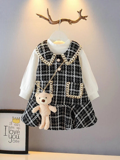 Completo Due Pezzi in Misto Cotone-Canapa con Chiusura a Zip e Silhouette Princess