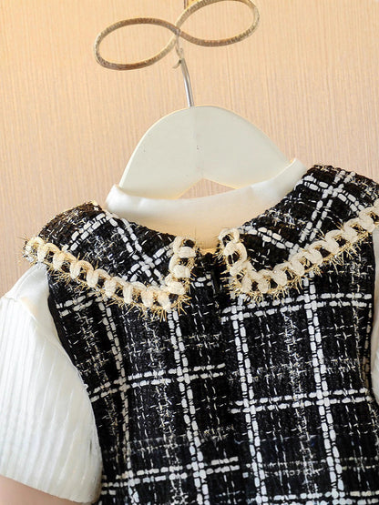 Completo Due Pezzi in Misto Cotone-Canapa con Chiusura a Zip e Silhouette Princess