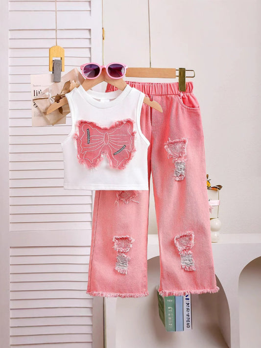 Completo Due Pezzi in Tessuto Cowboy con Lavaggio agli Enzimi e Silhouette Trendy