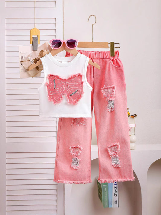 Completo Due Pezzi in Tessuto Cowboy con Lavaggio agli Enzimi e Silhouette Trendy