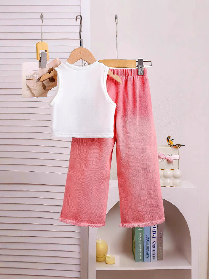 Completo Due Pezzi in Tessuto Cowboy con Lavaggio agli Enzimi e Silhouette Trendy