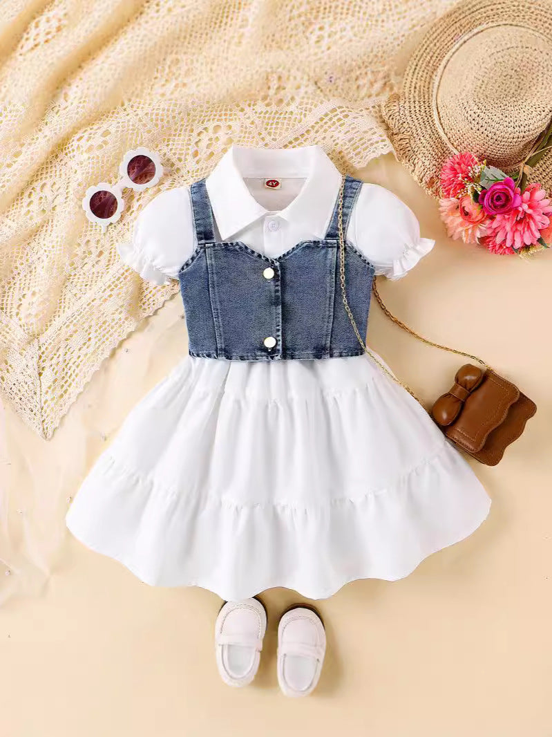 Completo Due Pezzi in Cotone con Chiusura Monopetto e Silhouette Skirt-Suit