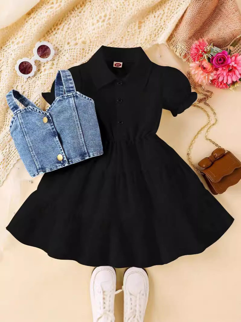 Completo Due Pezzi in Cotone con Chiusura Monopetto e Silhouette Skirt-Suit