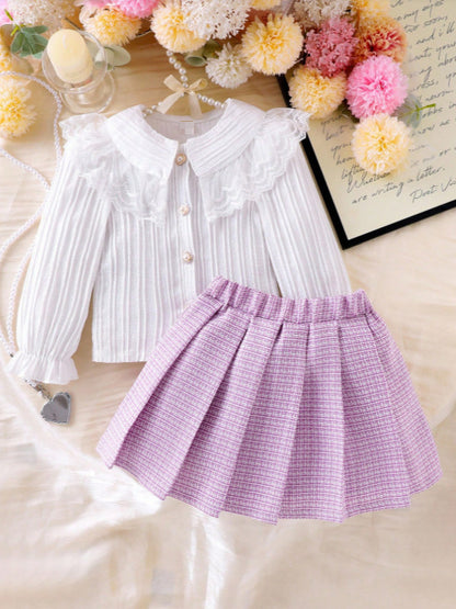 Completo Due Pezzi con Cardigan Monopetto e Silhouette Skirt-Suit