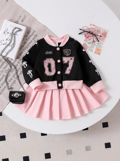 Completo Due Pezzi con Cardigan Monopetto e Gonna Coordinata in Cotone Premium