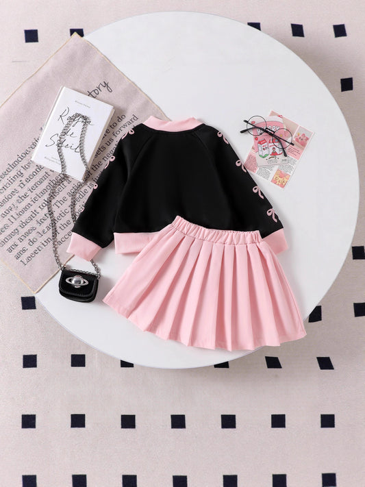 Completo Due Pezzi con Cardigan Monopetto e Gonna Coordinata in Cotone Premium