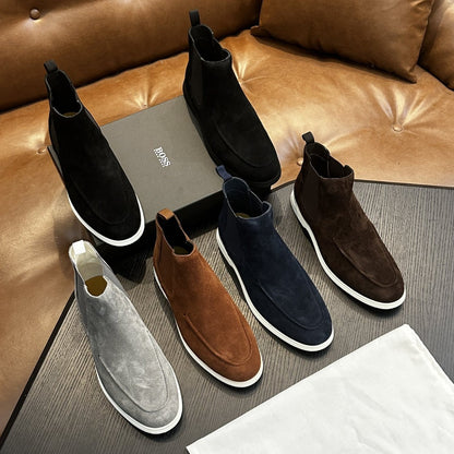 Calzatura Casual in Primo Fiore con Sistema Shock-Absorption e Design Leather Splicing