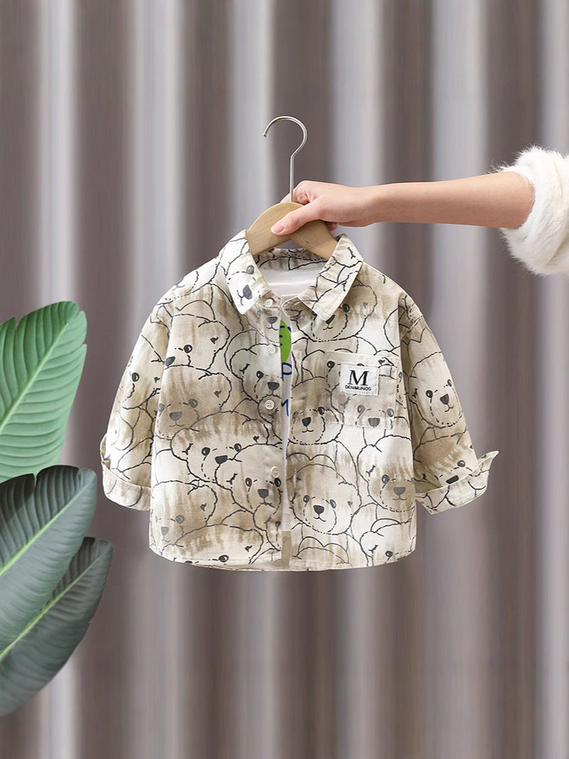 Camicia in Cotone all'80% con Taglio Lapel e Struttura Morbida