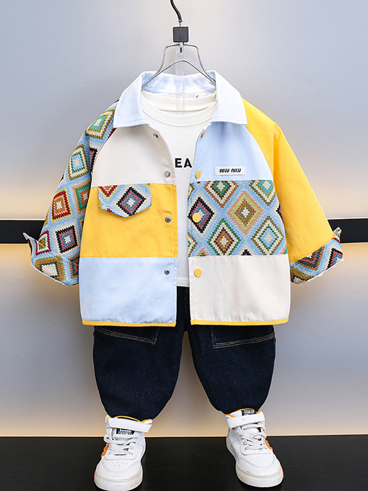 Giacca in Denim di Cotone all'85% 