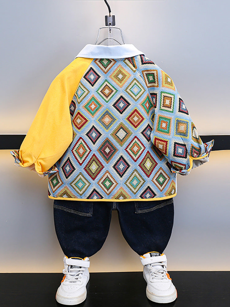 Giacca in Denim di Cotone all'85% 