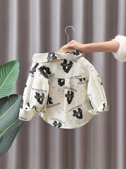 Camicia in Misto Cotone all'80% con Taglio Lapel e Finitura Soft-Touch