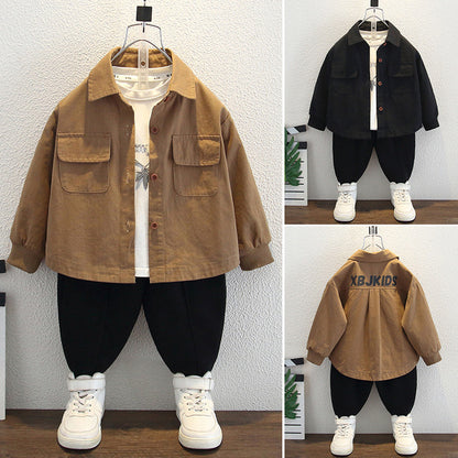 Camicia in Cotone Premium al 90% con Polsini in Maglia e Finitura Soft-Touch