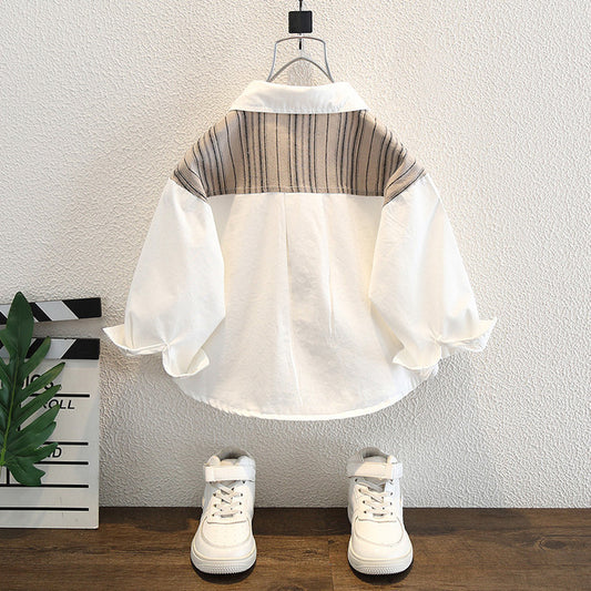 Camicia in Cotone Premium all'90% con Ricamo e Design Strutturato