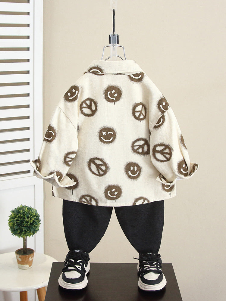 Giacca Media Lunghezza in Cotone con Design Zipper e Finitura Soft-Touch