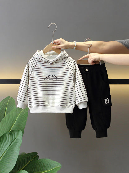 Completo in PU Leather "Solid Black & Brown" con Chiusura Zipper