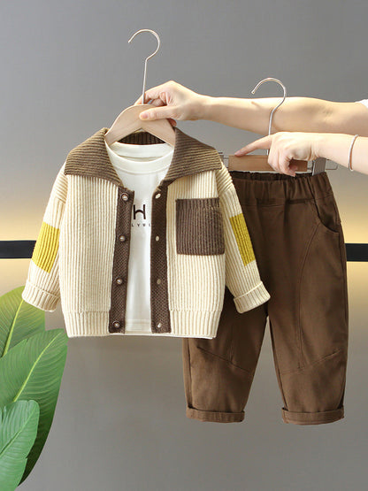 Completo Tre Pezzi in Cotone Premium al 95% con Finitura Soft-Touch