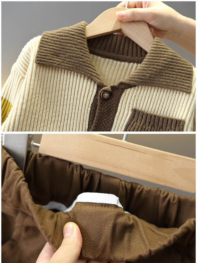 Completo Tre Pezzi in Cotone Premium al 95% con Finitura Soft-Touch