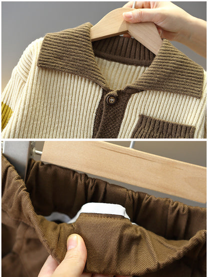 Completo Tre Pezzi in Cotone Premium al 95% con Finitura Soft-Touch