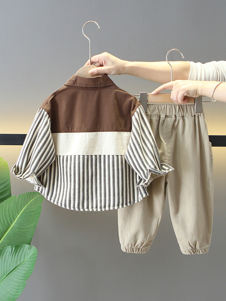 Completo Tre Pezzi in Cotone Premium al 90% con Design Cardigan