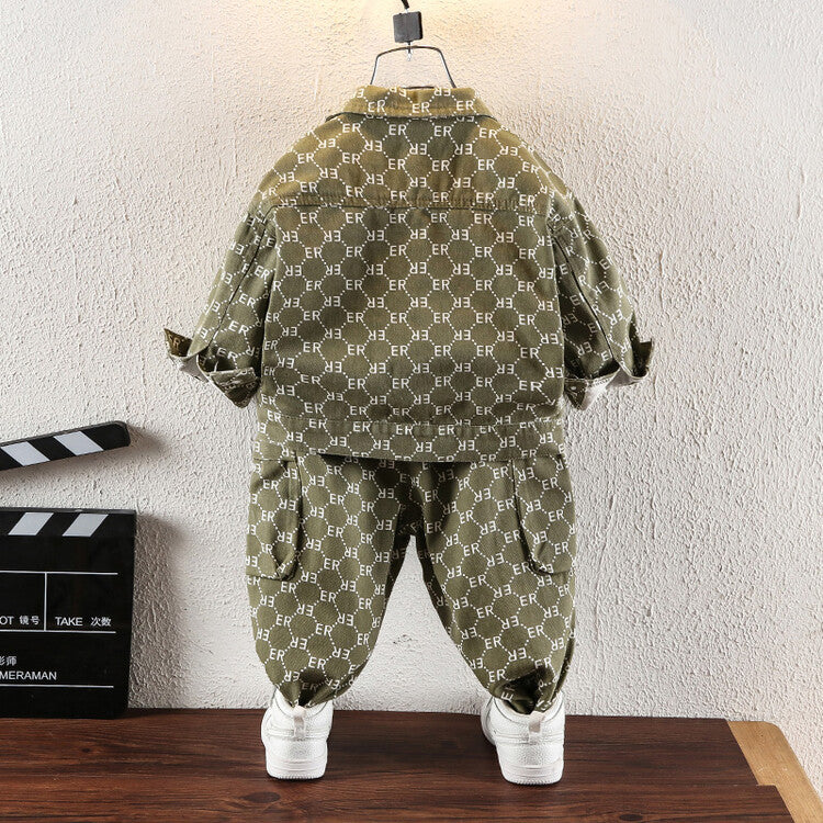 Set Due Pezzi in Cotone "Deep Green" con Taglio Sartoriale
