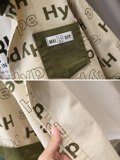 Set Tre Pezzi in Cotton-Blend con Pattern Lettering