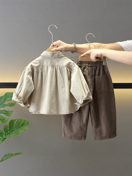 Set Tre Pezzi "Natural Canvas" con Finitura Soft-Touch