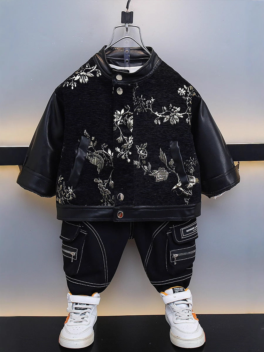 Giacca in PU Leather "Stand Collar" con Chiusura Zipper e Finitura Soft-Touch