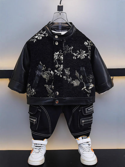 Giacca in PU Leather "Stand Collar" con Chiusura Zipper e Finitura Soft-Touch